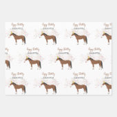 Paardenpartende landbouwhuisdieren Aangepaste naam Inpakpapier Vel (Voorkant)