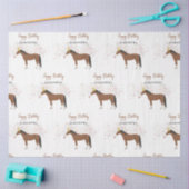 Paardenpartende landbouwhuisdieren Aangepaste naam Tissuepapier (Craft)