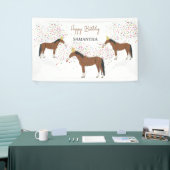 Paardenpartende landbouwhuisdieren op zaterdag spandoek (Beurs)