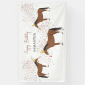 Paardenpartende landbouwhuisdieren op zaterdag spandoek (Verticaal)