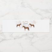 Paardenpartende landbouwhuisdieren op zaterdag waterfles etiket (Enkel label)