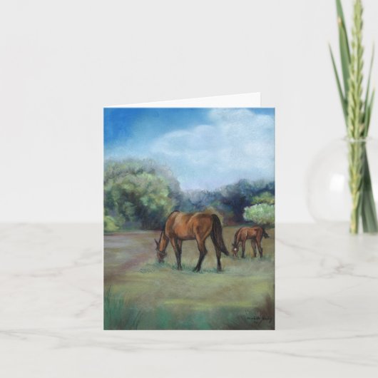 "Paardenpasta" Art Note Card Kaart (Voorkant)