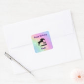Paardenpastel Show springen Verjaardag Stickers (Envelop)