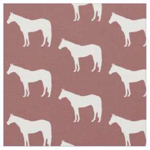 Paardenpatroon op rood Kies uw kleur Stof