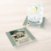  paardenpekelstaart glazen onderzetter (Schuin)