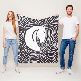 Paardenpenseel Fleece Deken