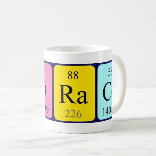 Paardenperiodieke tabelnaam mok (Voorkant rechts)