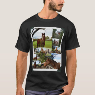 paardenpest in een fotocollage , t-shirt
