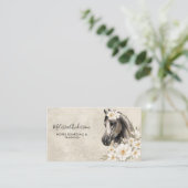 Paardenpest  Paarden Floral personaliseer Equestri Visitekaartje (Staand voorkant)