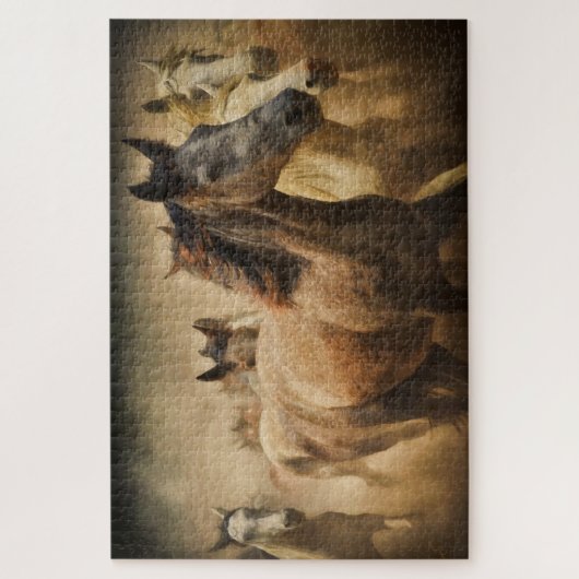 paardenpestpuzzel legpuzzel (Verticaal)