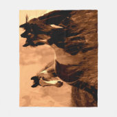 Paardenpitten Fleece Deken (Voorkant)