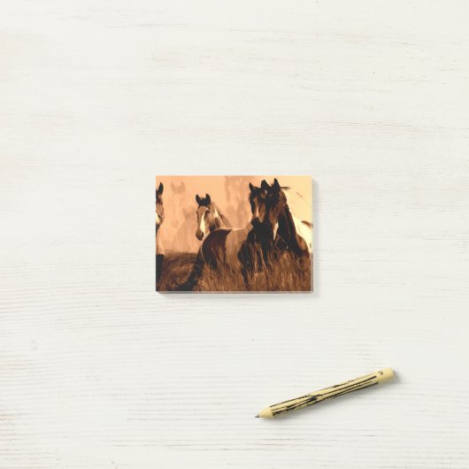 Paardenpitten Post-it® Notes (Op bureau)
