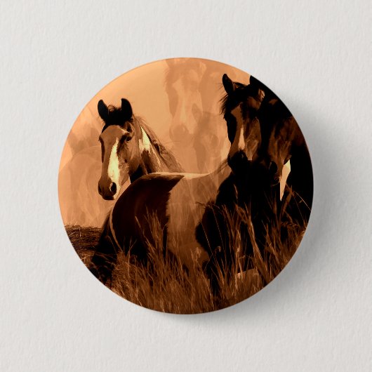 Paardenpitten Ronde Button 5,7 Cm (Voorkant)