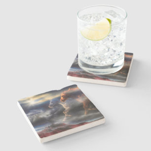 Paardenpitten "RUN TILL TOMORROW" Stenen Onderzetter