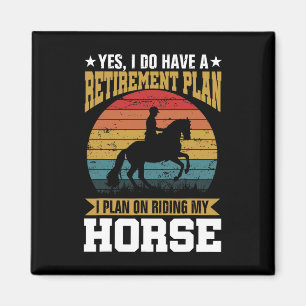 Paardenplan voor uittredingspaarden Horse Lover Fu Magneet
