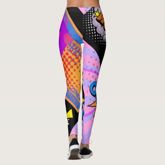 Paardenplank Comic Design Leggings (Achterkant)