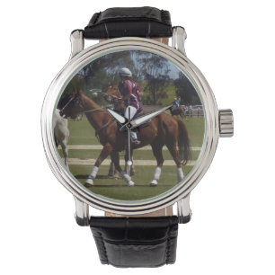 Paardenpololacrosse, op een Fabulous Wrist-Watch. Horloge