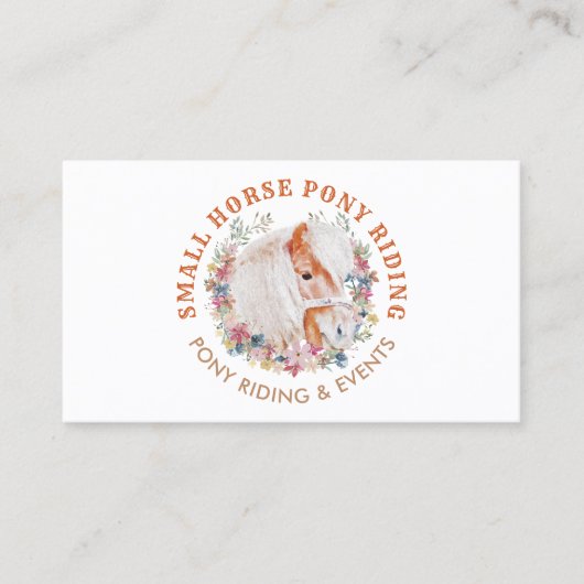 PaardenPony Ride Walk Breed Boerderij Visitekaartje (Voorkant)