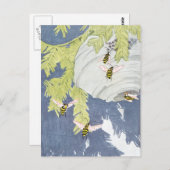 Paardenpootjes en hun papiernesten briefkaart (Voorkant / Achterkant)