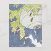 Paardenpootjes en hun papiernesten briefkaart (Voorkant)