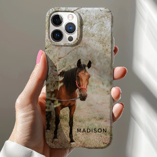 Paardenportret Aangepast paardendier Aangepast op  Case-Mate iPhone Case