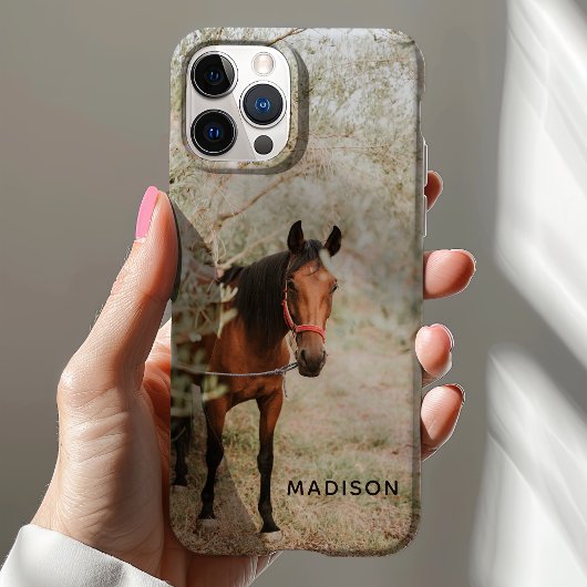 Paardenportret Aangepast paardendier Aangepast op Case-Mate iPhone Case