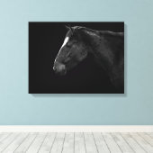 Paardenportret Canvas Afdruk (Insitu (Houten vloer))