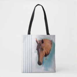 Paardenportret - Canvas tas