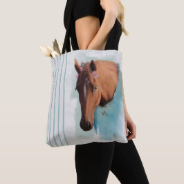 Paardenportret - Canvas tas