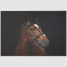 Paardenportret Ephemera Decoupage Vintage