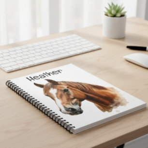Paardenportret gepersonaliseerd notitieboek