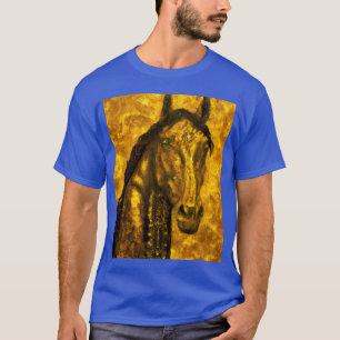 Paardenportret Gustav Klimt Art stijl vintage T-shirt