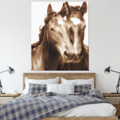 Paardenportret III Canvas Afdruk (Insitu (Slaapkamer))