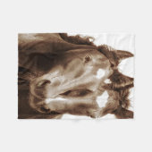 Paardenportret III Fleece Deken (Voorkant (Horizontaal))
