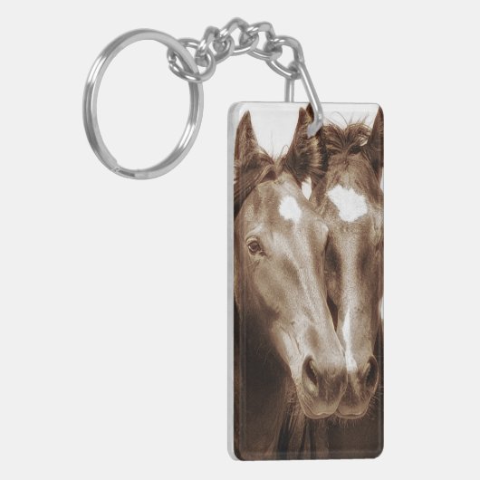Paardenportret III Sleutelhanger (Voorkant Links)