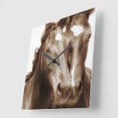 Paardenportret III Vierkante Klok (Hoek)