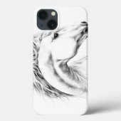Paardenportret potlood paardenkunst Case-Mate iPhone case (Achterkant)