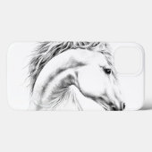 Paardenportret potlood paardenkunst Case-Mate iPhone case (Achterkant (horizontaal))