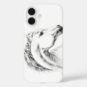 Paardenportret potlood paardenkunst Case-Mate iPhone case (Achterkant)