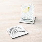 Paardenportret potlood paardenkunst drankjes onderzetter (Rechterzijde)