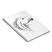 Paardenportret schetsen Equestrische kunst Notitieboek (Rechterzijde)