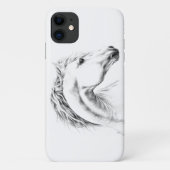 Paardenportret Tekening Equestrian Animal Art Case-Mate iPhone Case (Achterkant)