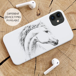 Paardenportret Tekening Equestrian Animal Art Case-Mate iPhone Case