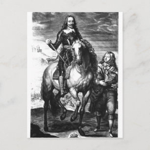 Paardenportret van Charles I Briefkaart