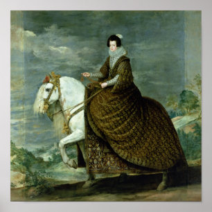 Paardenportret van Elisabeth de France Poster