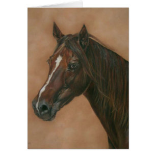 paardenportret van kastanjebruin paard