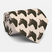 paardenportret van kastanjebruin paard stropdas (Opgerold)