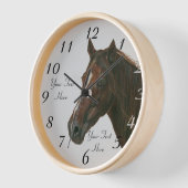 paardenportret van kastanjebruine paardenklok (Hoek)