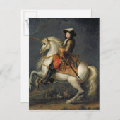Paardenportret van Louis XIV Briefkaart (Voorkant / Achterkant)