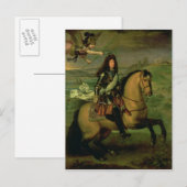 Paardenportret van Louis XIV Briefkaart (Voorkant / Achterkant)